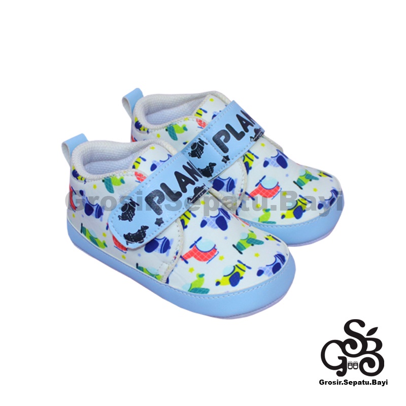 sepatu bayi baby shoes prewalker laki laki perempuan umur 2 - 12 bulan model PLANE pesawat ringan &amp; fleksibel