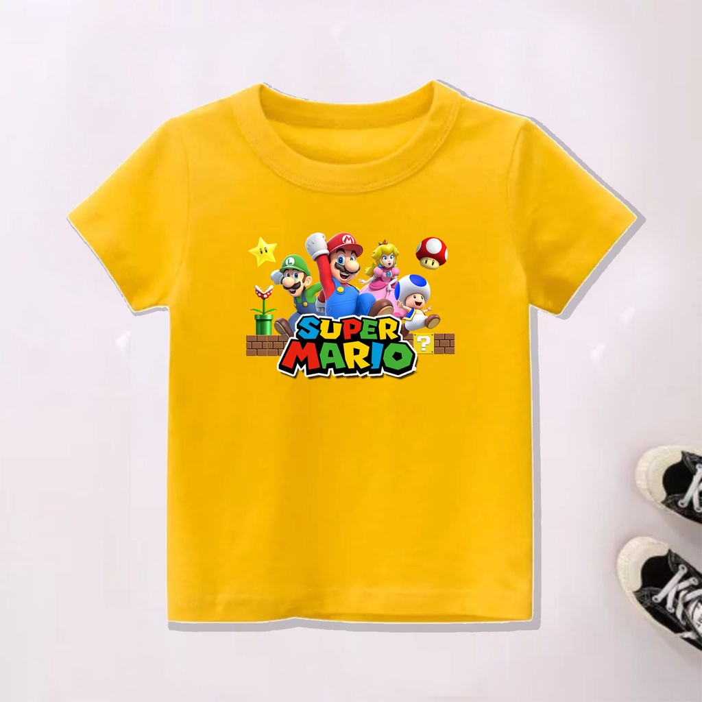 PVJ - Kaos Anak Super Mario Bros Baju Anak Laki Laki Distro
