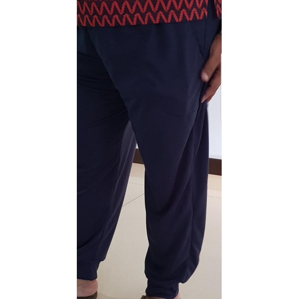 Jogger HUMMER - Celana Jogger Training JUMBO Pria BIG SIZE Polos - Hitam, 4L