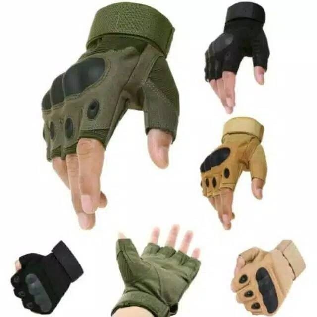 Ready Stok - Sarung Tangan Tactical Airsoftgun Half Glove