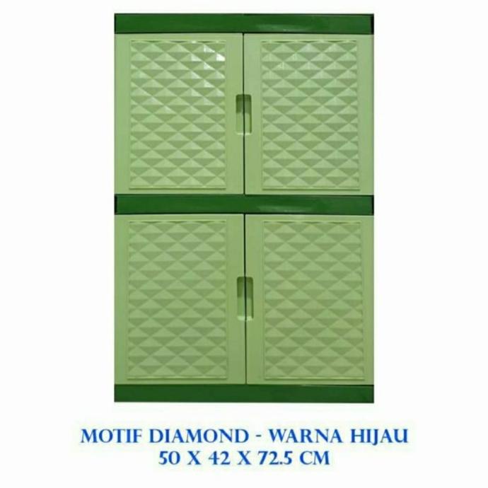 

LEMARI PLASTIK / LEMARI PAKAIAN / LEMARI BAJU 2 SUSUN 4 PINTU stock ready