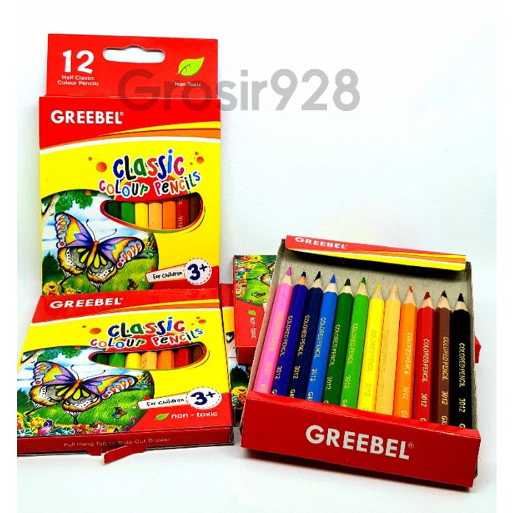 

Colour Pencil / Pensil Warna Greebel 12 Warna Kecil / Pendek Classic