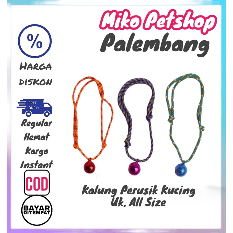 Kalung Kucing Perusik + Lonceng 14mm - Free Packing Bubble