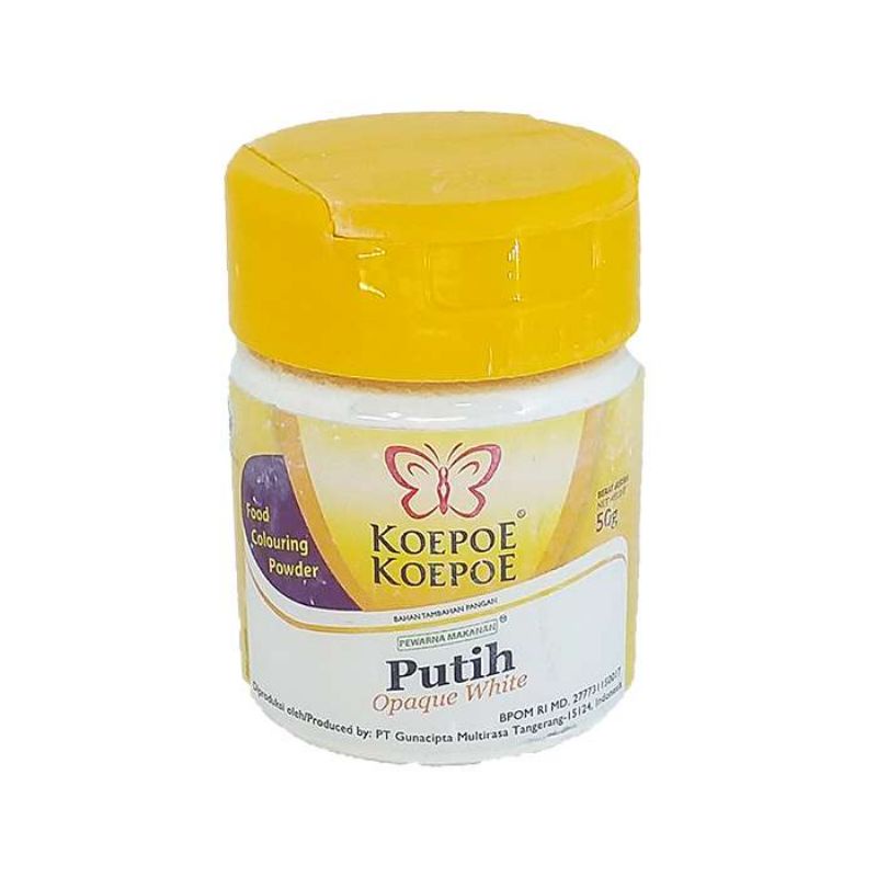 

opaque white kupu kupu / koepoe 50g