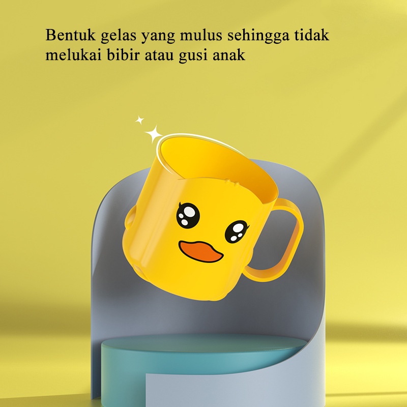 [1KG 25PCS] LBS Gelas Sikat Gigi Motif Bebek Lucu Gelas Anak Karakter Bebek Gelas Kumur Bebek Gelas Plastik