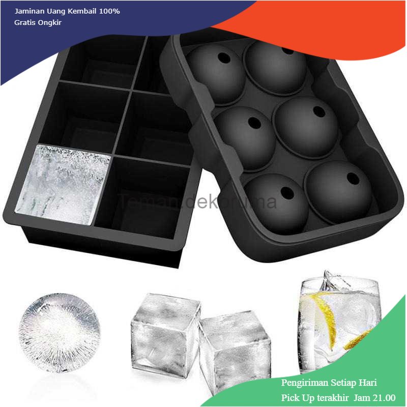 TD - PR Winzwon Cetakan Es Batu Ice Cube Tray Cube + Ball 2 PCS - CW76685