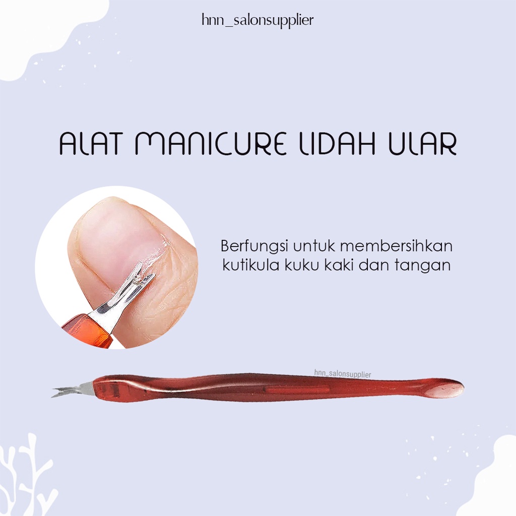 Alat Manicure Pedicure Lidah Ular Pendorong Kutikula