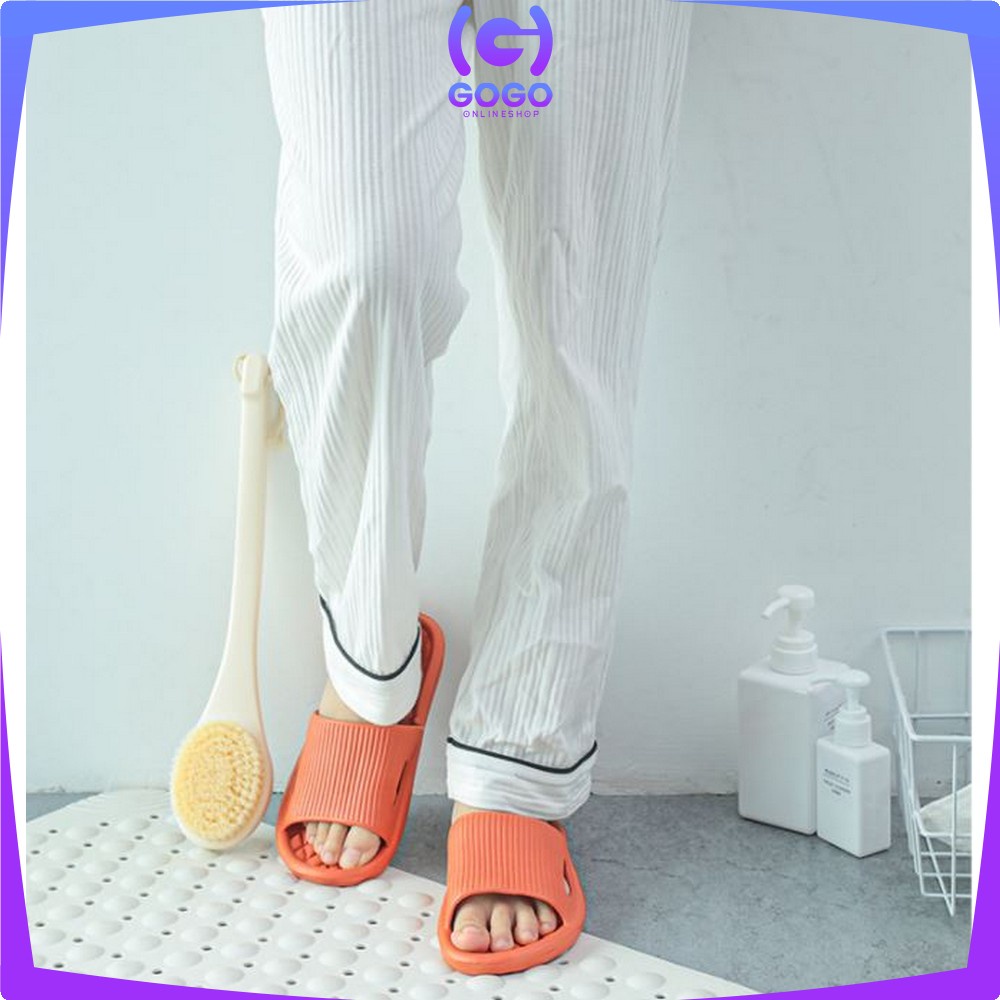 GOGO-S35 Sandal Rumah Berkualitas EVA Karet Polos / Sandal Kamar Mandi Berbahan Empuk Sendal Karet Couple Polos Korean Style Murah Anti Selip