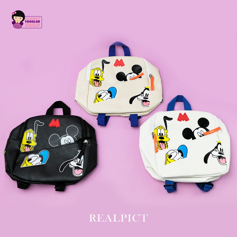 Tas Ransel Premium Zara Mickey Goofy Pluto Donald Duck Tas Ransel Anak