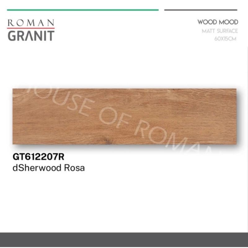 Roman Granit dSherwood rosa 60x15 / roman granit dSherwood walnut / granit kayu / keramik kayu / lan
