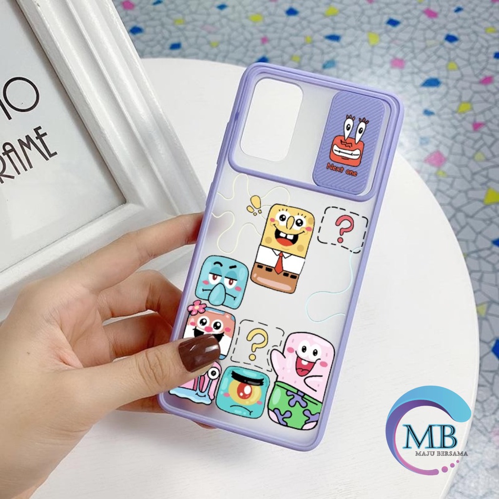 SS120 SOFTCASE SLIDE SPONGEBOB SAMSUNG A01 CORE A10 M10 A11 M11 J2 CORE  J4+ J5 J7 PRIME PRO A02S A03 A03S J2 PRIME GRANDPRIME  A10S MO1S A20 A30  A20S A21S MB4027