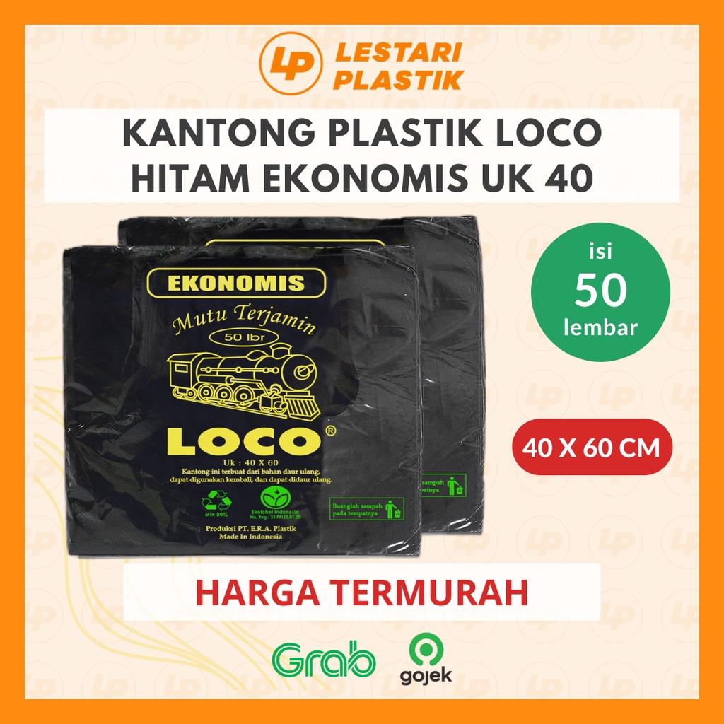 [TERMURAH] Kantong Plastik Loco Ekonomis Loco (Uk. 40) / Kantong Kresek / Plastik Kresek / Kresek Te