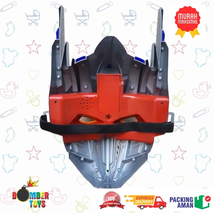 MAINAN ANAK TOPENG OPTIMUS PRIME BUMBLEBEE SUARA LAMPU COSPLAY ROBOT