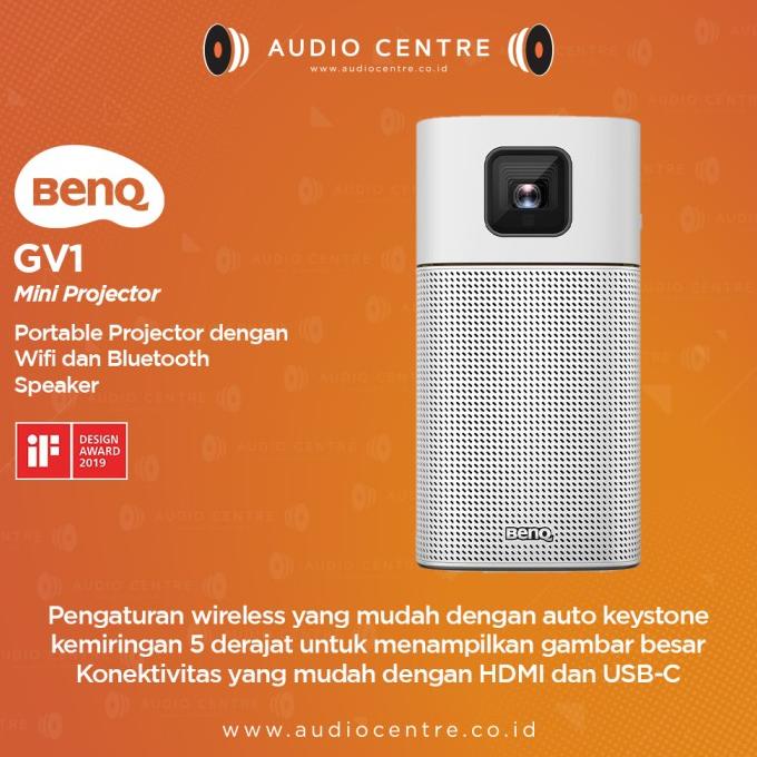 Mini Wireless Projector BenQ GV1 Portable Bluetooth Speaker USB-C HDMI