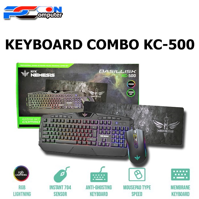 KEYBOARD GAMING COMBO NYK NEMESIS BASILLISK KC- 500