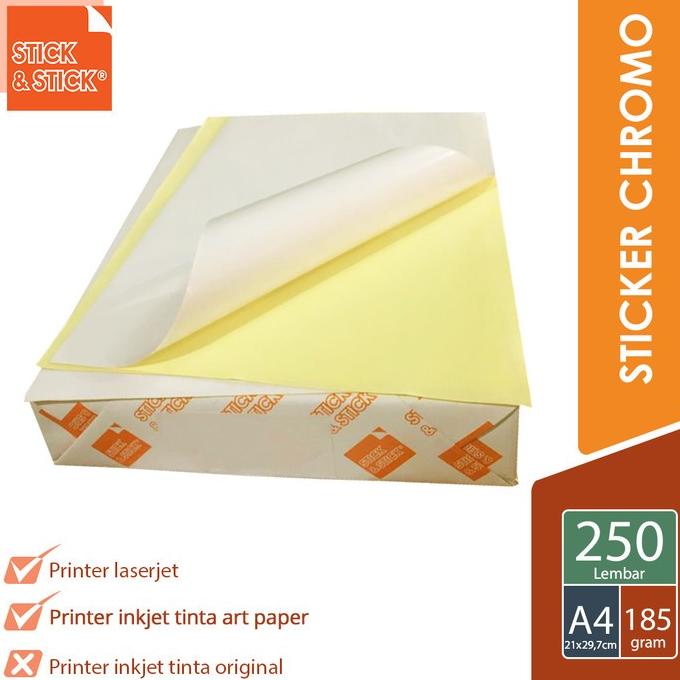 

S&S A4 Sticker CHROMO Glossy ULTIMATE Quality 250 Sheets