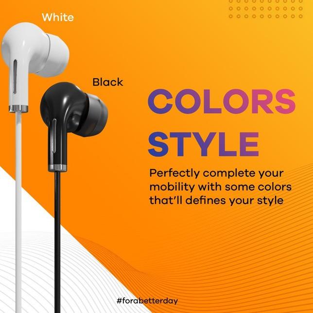 Earphone Handsfree Headset JETE HA3 with Audio Power Bass Original