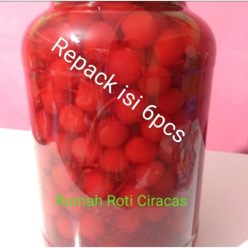 

CHERRY TANGKAI MERAH REPACK DIANA CHERRIES RED CHERRY STEM BUAH JAR CERI