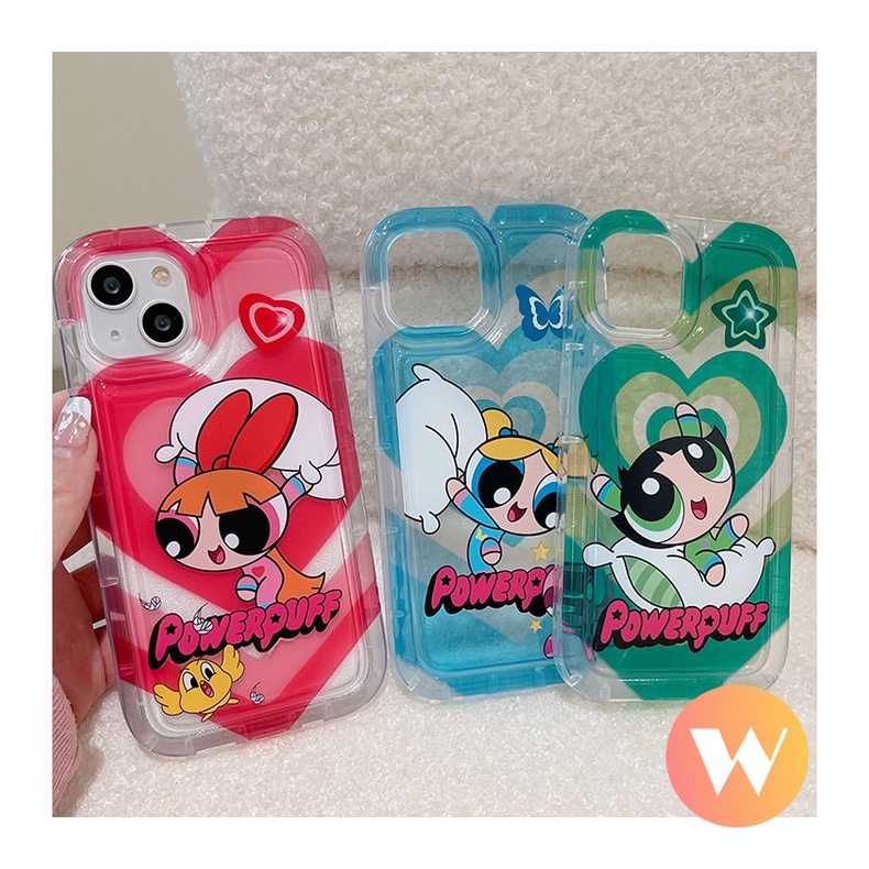 Soft Case Tpu Transparan Motif Kartun The Powerpuff Girls Untuk iPhone 11 7Plus 13 11 12 14 Pro Max X XR XS Max 6PLus 8Plus SE