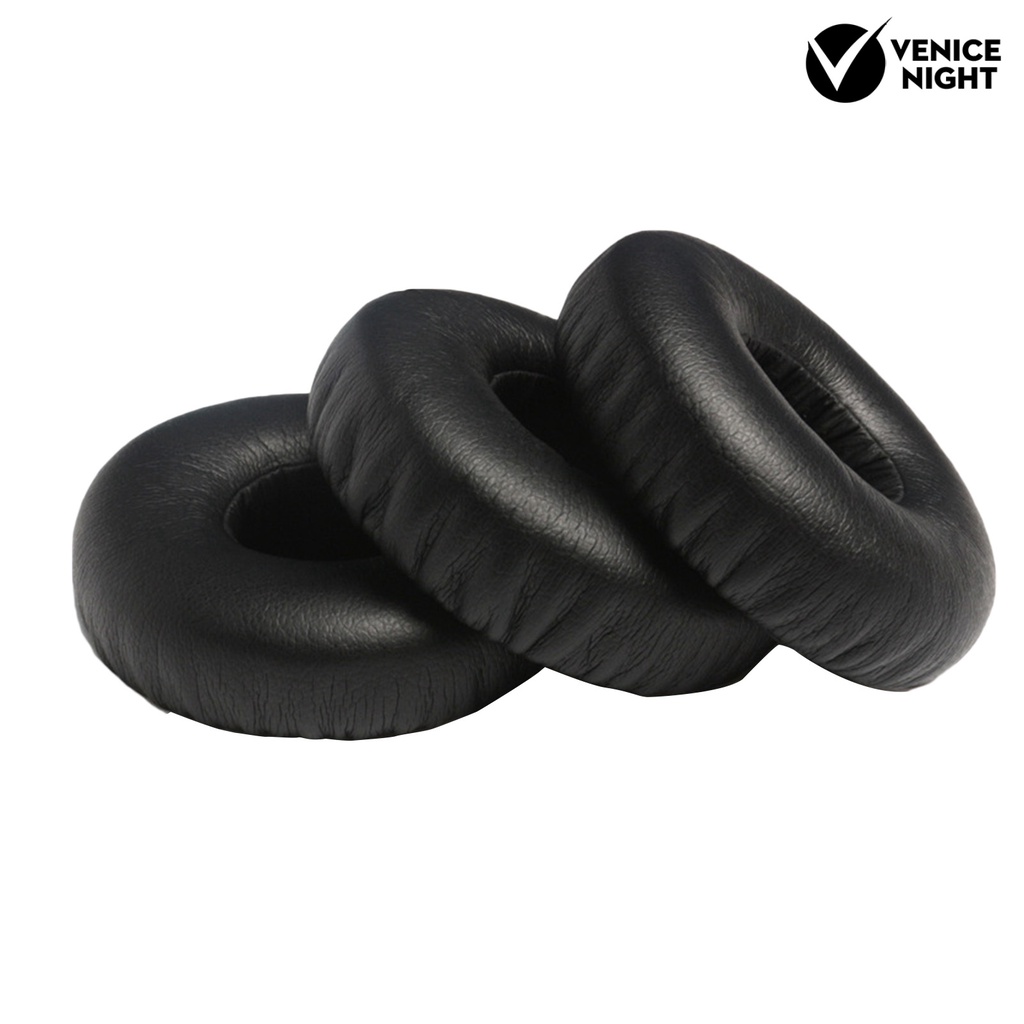 (VNEP) (Berkabel) 2Pcs Faux Kulit Headphone Earmuffs Cushion Headset Cover Pengganti AKG