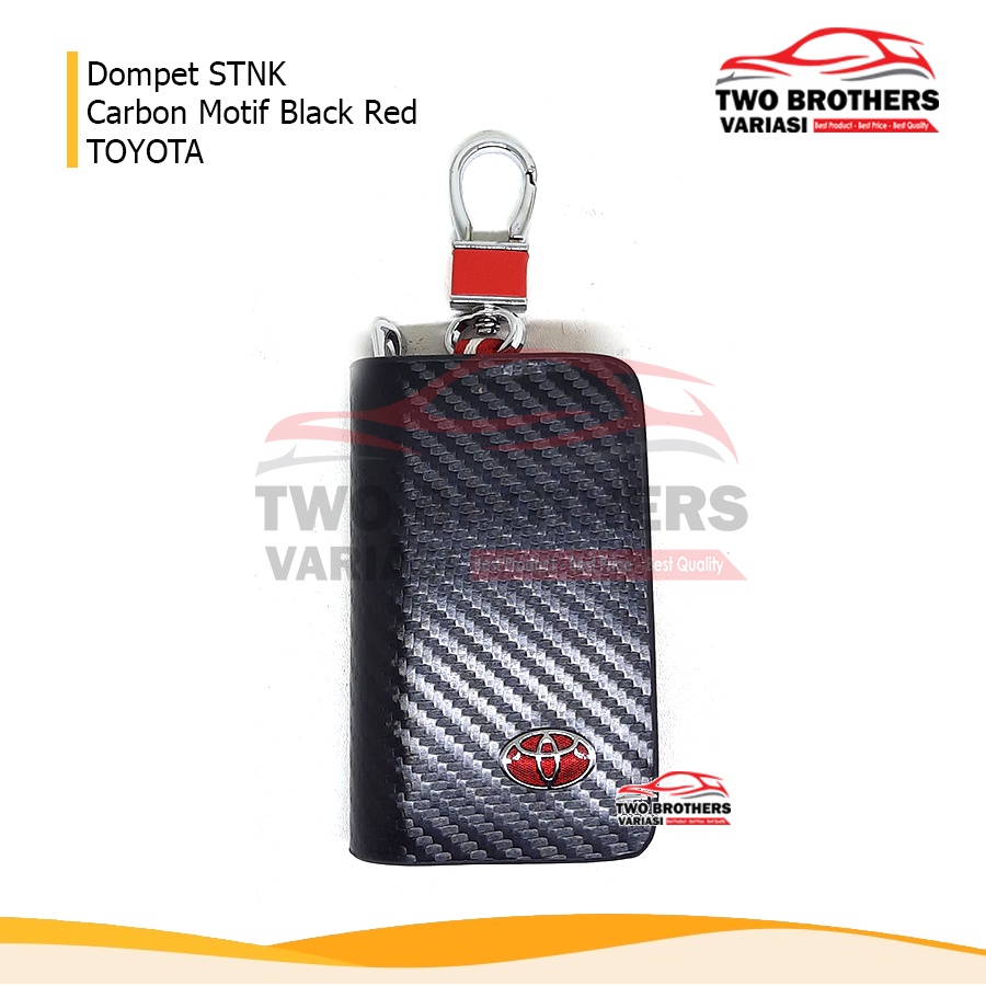 Dompet Stnk Mobil Carbon Motif Black Red Toyota