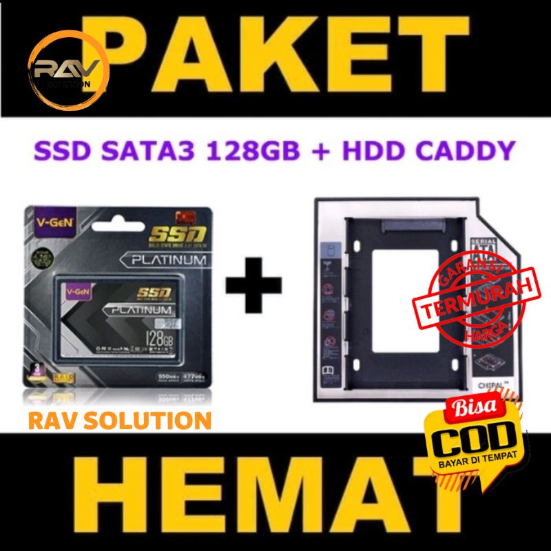 PAKET HEMAT SSD VGEN 120GB + HARDISK CADDY