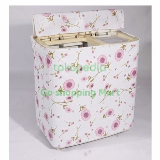 (Cod) Gsm Cover Mesin Cuci 2 Tabung Bukaan Atas Tipe C