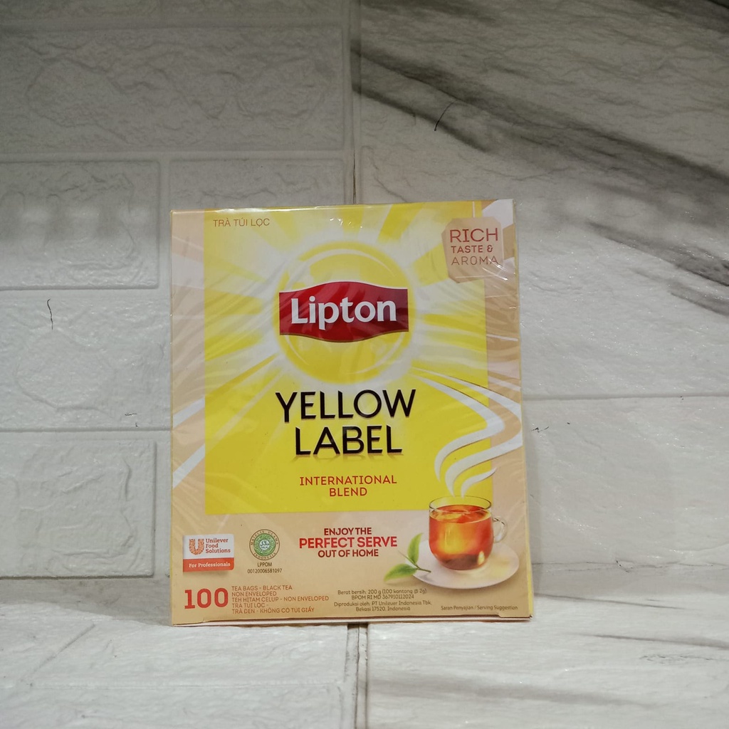 

LIPTON YELLOW LABEL BLACK TEA 100 x 2g