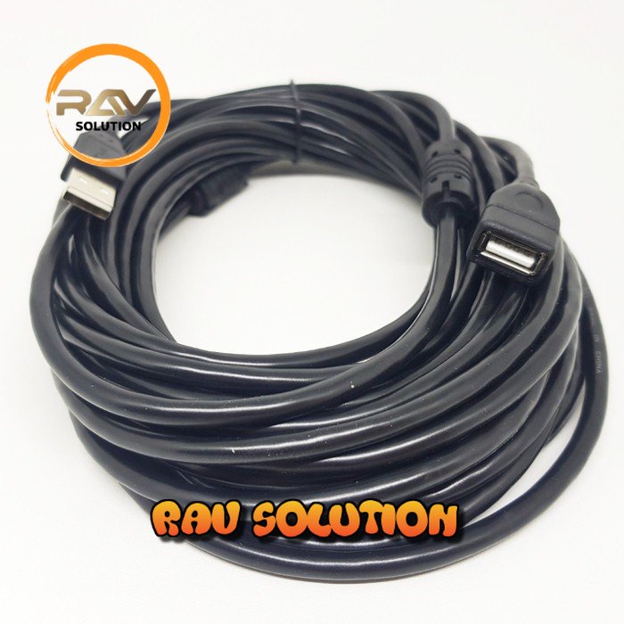 SKU-1066 KABEL USB MALE FEMALE 5M HITAM / PERPANJANGAN USB / EXTENSION