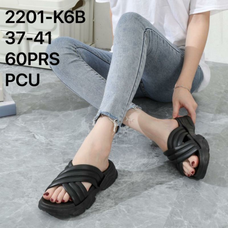 Original Wedges Balance 2201-K6 Sandal Selop Jelly Gunung Wanita Import Ban Tali Silang Ryder Platform Olympic Tebal Tinggi Sendal Karet Slop Cewek Perempuan Ori Produk Impor Rotan 2201-K6B 2201 K6 2201-K6A RDRTL3X Kekinian Terbaru Lentur