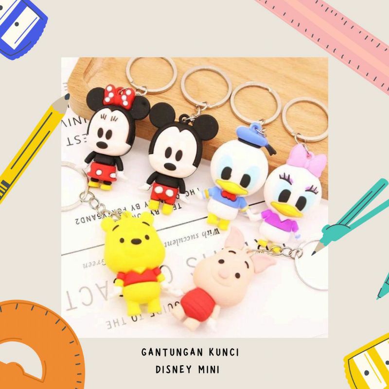 GANTUNGAN KUNCI DISNEY AKSESORIS SOVERNIR FANCY LUCU GANCI IMPORT