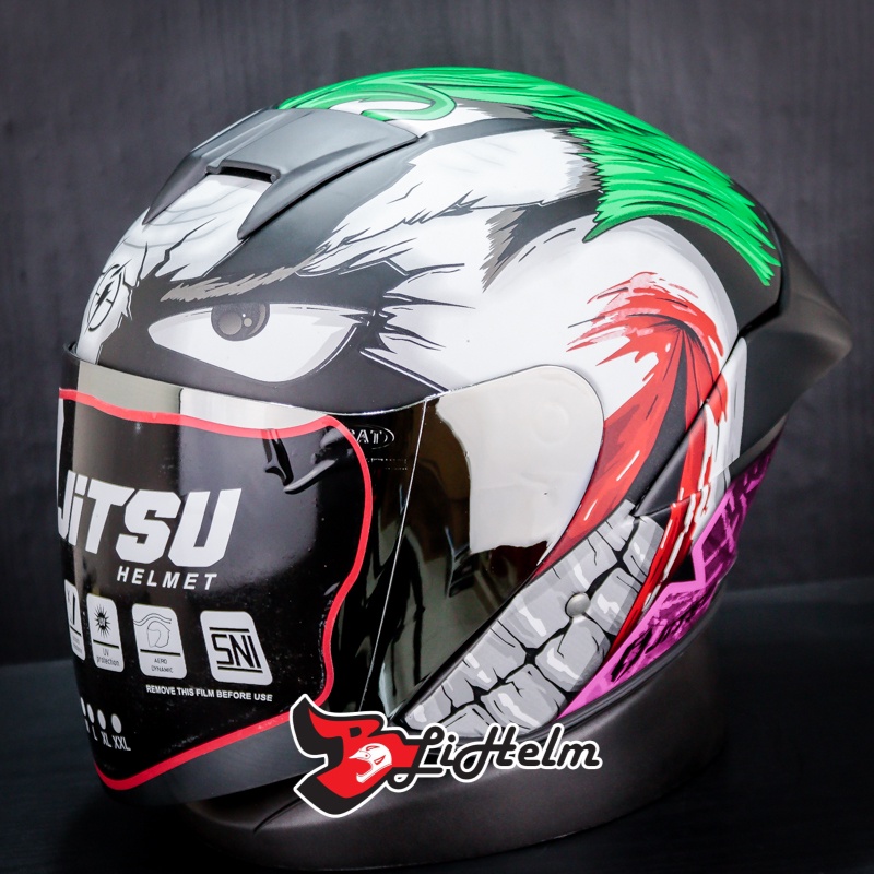 JITSU HELM JS1 | JOKER BLACK DOFF | HALF FACE