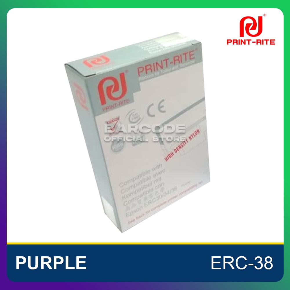Promo CARTRIDGE PITA RIBBON PRINT RITE ERC 38 PRINTER KASIR EPSON TMU 220 - TINTA WARNA UNGU PURPLE
