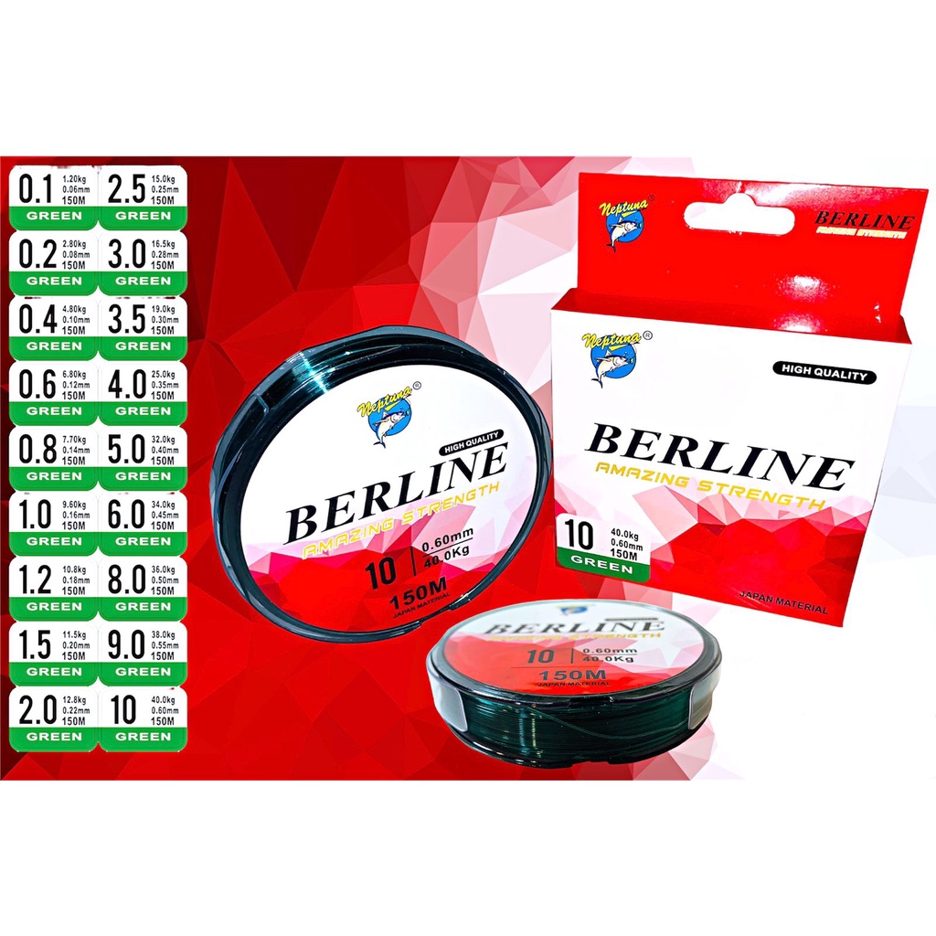Senar Pancing Berline Produk Asli Dari Neptuna Panjang 150 M