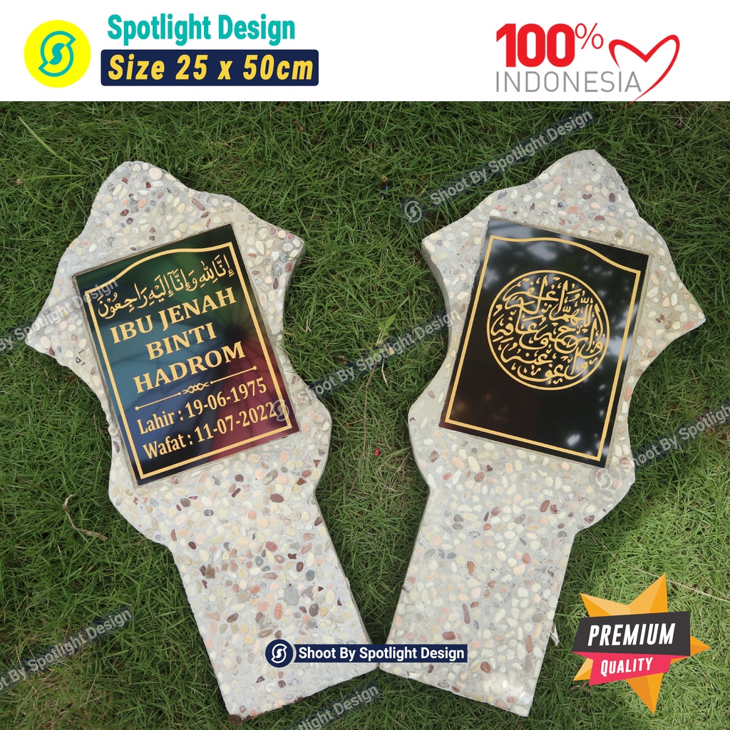 2 Pcs / Sepasang  Batu Nisan Patok Padung Berdiri Model Cor Kuat Murah