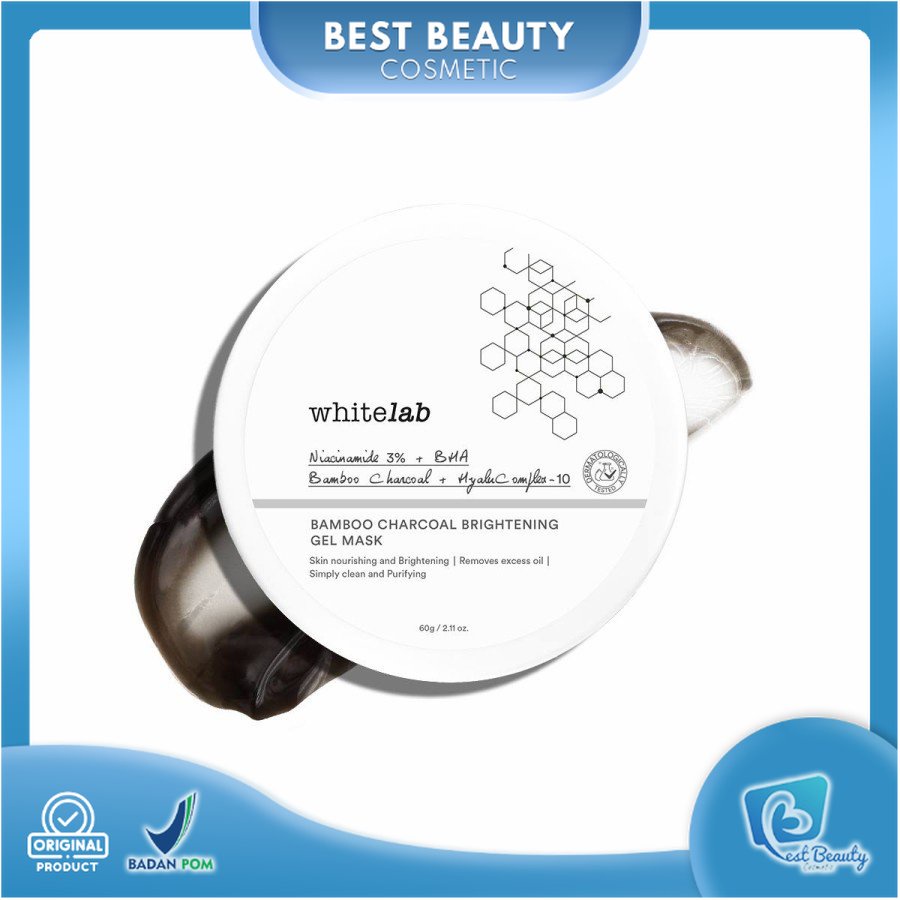 ★ BB ★ Whitelab Bamboo Charcoal Brightening Gel Mask - Masker Wajah