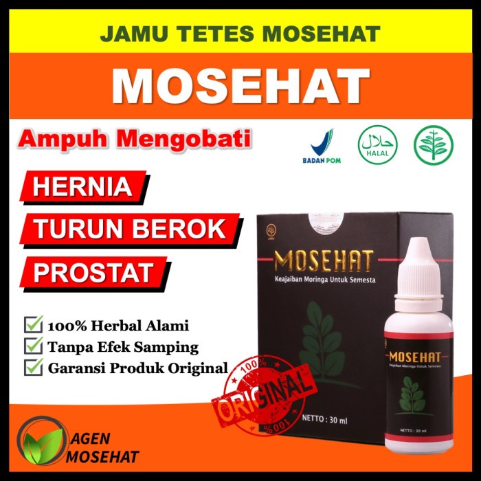 MOSEHAT Obat Tetes Herbal Prostat Bengkak / Hernia / Turun Berok Ampuh