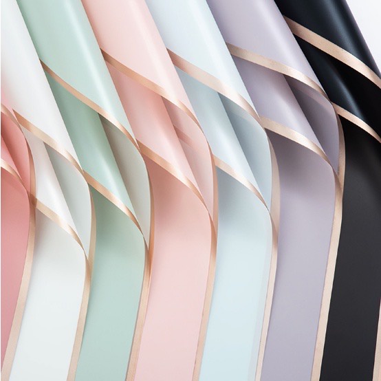 

￼Flower Wrapping Paper / Cellophane Frame Gold / Kertas Buket