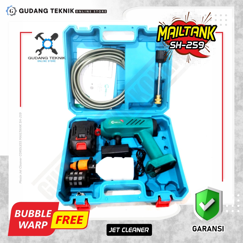 Mesin Jet Cleaner CORDLESS MAILTANK SH259 KKO KK11 / Alat Cuci Motor Mobil BATERAI 24V - High Pressure BATTERY SH-259 KK-11 MAILTANK KKO