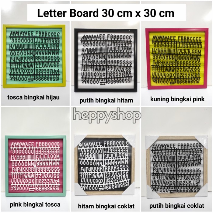 

Letter Board Huruf 30 Cm X 30 Cm, Papan Huruf Nama Bayi [Populer]