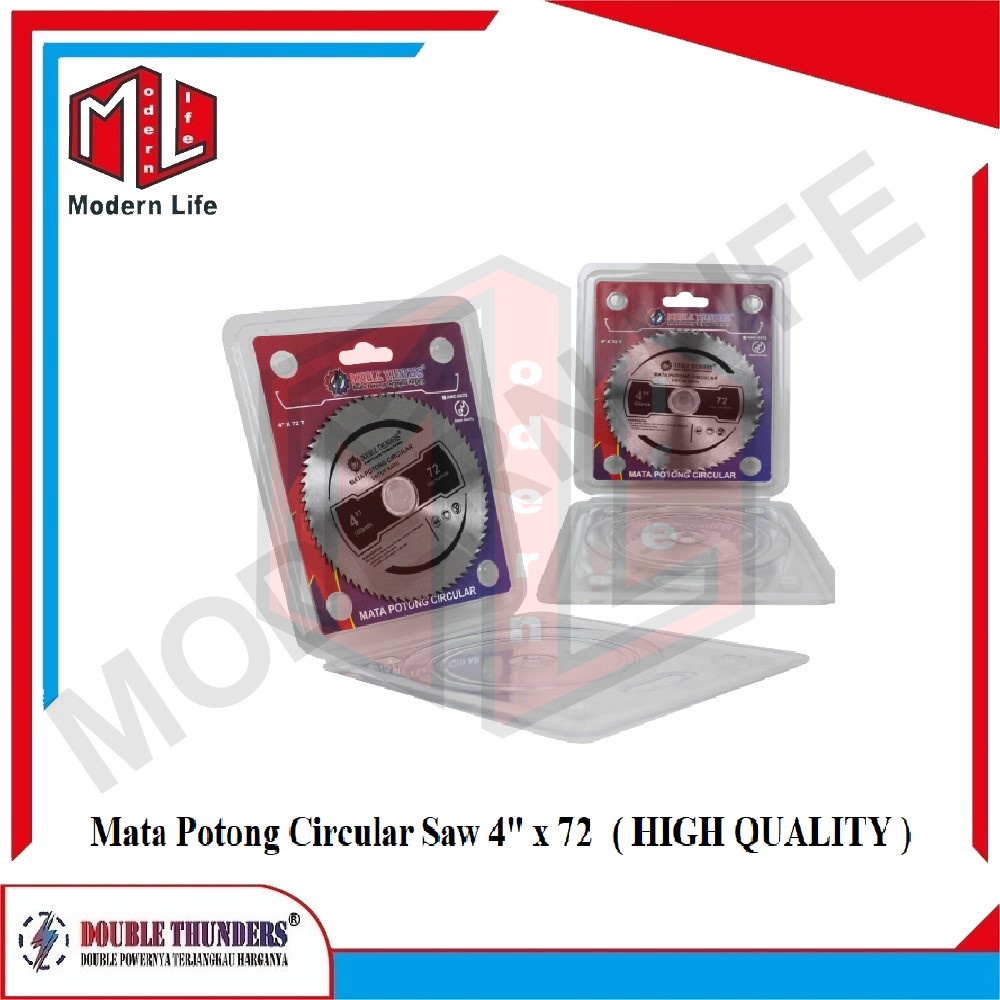 Circular Saw Blade 4 Inch x 72 T - Wood Mata Pisau Potong Kayu