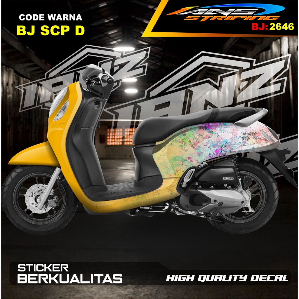 STICKER VARIASI HONDA SCOOPY FULL BODY NEW DESAIN LIMITED EDITION / STICKER VARIASI SCOOPY TERBARU  / STICKER SCOOPY