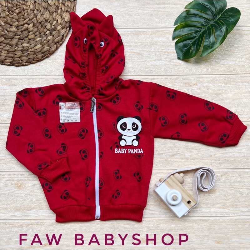 Jaket Bayi Bahan Sweater Mantel Bayi Hangat Kupluk Kuping Anak Usia 0-18 Bulan Faw Babyshop