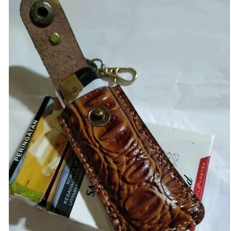 casing korek api kulit motif buaya