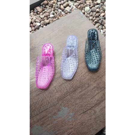 Selop Jelly heels Woven motif polkadot (36-40)