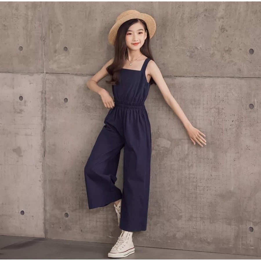 Baju Setelan Anak Gadis Umur 6 7 8 9 Tahun Jumpsuit Katun Pakaian Anak Perempuan Cewek Wanita Import
