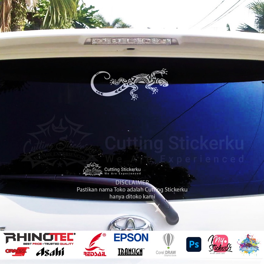 Cutting Stiker Cicak House Lizard Variasi Motor Mobil Sticker Tato Timbul Keren Nyala Dasbor Spakbor Visor Body Kaca Helm Laptop Hologram Reflective Tahan Air Setiker Bodi Samping Kanan Kiri Nama Jepang Matic Scoopy Vario Beat NMAX PCX Vespa Aesthetic