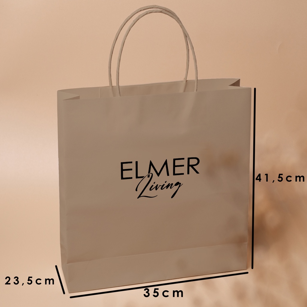 PAPERBAG XL (Extra Large)  | Goodiebag Besar | Paperbag ukuran panjang 35 cm lebar 23,5 cm tinggi 41,5 cm | Elmer Living