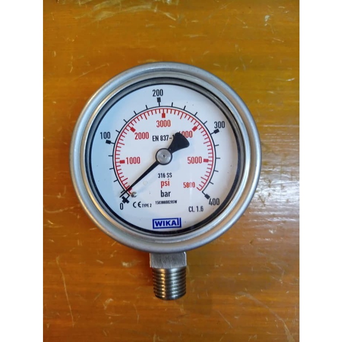 WIKA Pressure Gauge / Manometer Range 400 bar 2nd scale psi