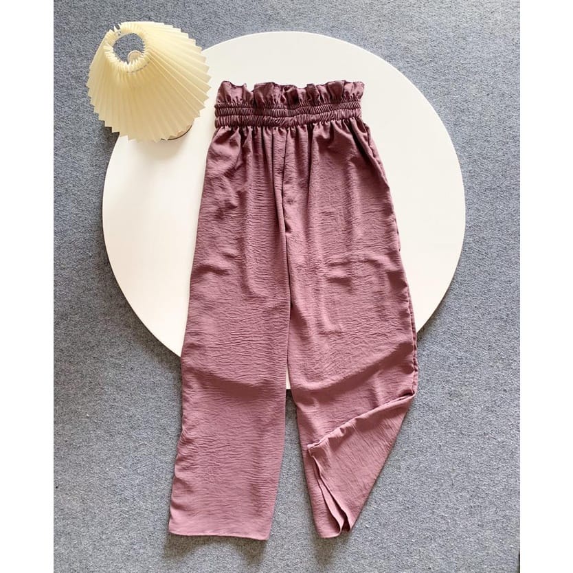 BEFAST - ZEC OOTD kulot LIAM / Corla Kulot CRINCLE Highwaist / Celana Panjang Keluaraan Terbaru / Pakaian Casual Wanita Remaja / Celana Kulot Polos Formal / Fashion Kekinian Remaja ABG / Celana Kulot banyak Warna Trendy / Outfit Wanita Kerja